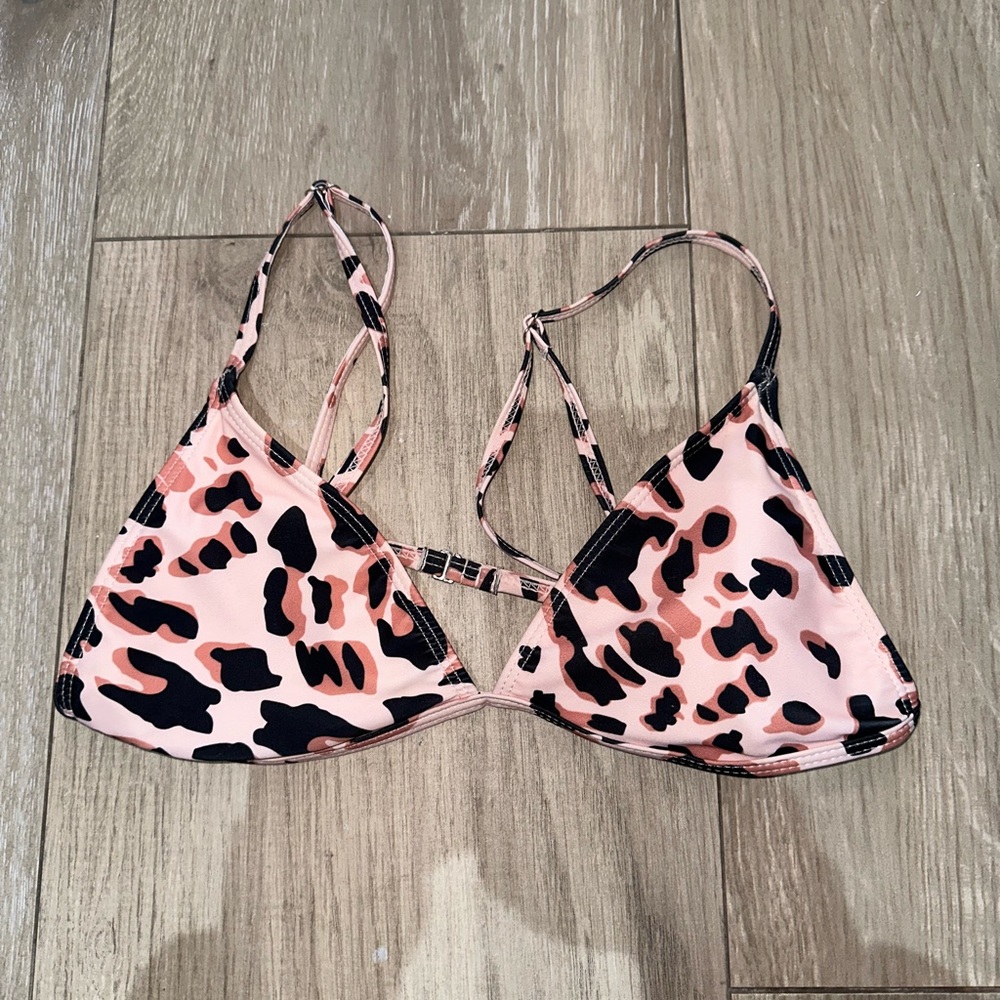 leopard print bikini top